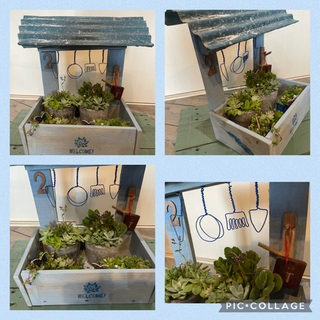 多肉植物やお花のプランターDIY1点物の画像