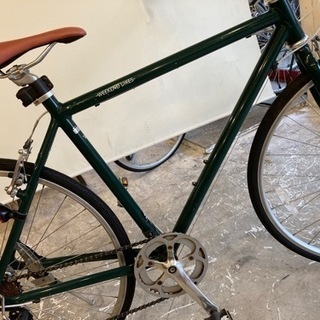 700c】クロスバイク 7段変速 モスグリーン