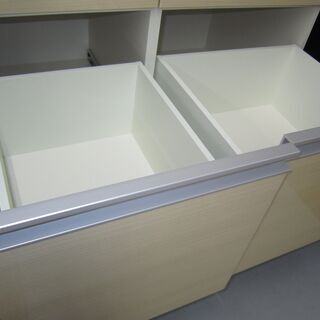 R204 高級PAMOUNA キッチンボード、食器棚、幅90cm 美品