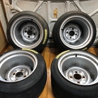 鉄チン加工　10J 12J  CR88  旧車　　レーシングタイヤじゃなきゃ改造車じゃねえの画像
