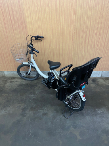 子供乗せ 電動自転車 YAMAHA バビー 20インチ 二人乗り 白色