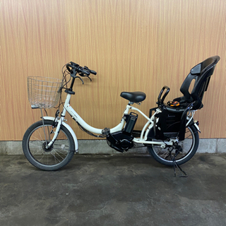 子供乗せ 電動自転車 YAMAHA バビー 20インチ 二人乗り 白色