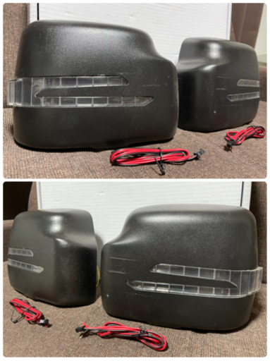 ハ) 未使用保管傷有 SUZUKI スズキ ベンツ風アローデザイン LEDウインカードアミラーカバー ウエルカムライト機能付き 左右セット