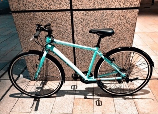 ミントグリーンの自転車です
