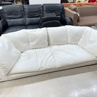 【引取価格】2人〜3人掛け ソファー ホワイト 2〜3人掛けソファ(引き取り限定)
