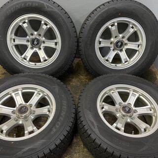 タイヤ走行短【DUNLOP SJ8 265/65R17】スタッドレス【Weds KEELER 17インチ7.5J6HPCD1393.7+25】20年製 ランクルプラド サーフ等 (VTC442)クレジットカード QRコード決済可能 