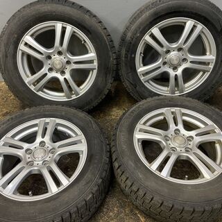 【DUNLOP WINTER MAXX WM02 215/60R16】スタッドレス【社外ホイール 16インチ 6.5J5HPCD114.3+55】バリ溝 オデッセイ等　(MTA185) クレジットカード QRコード決済可能の画像