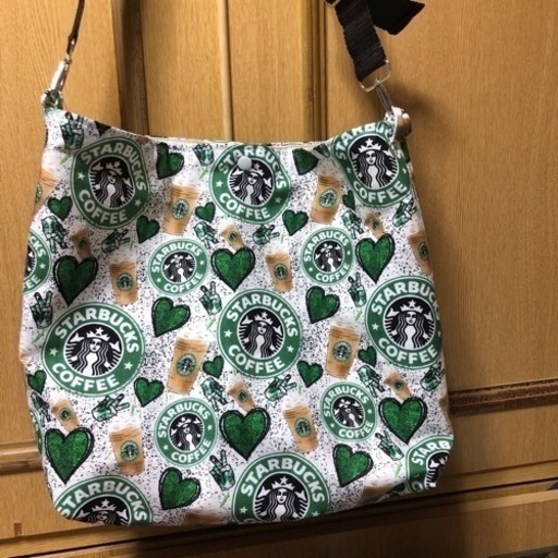 スターバックス柄ハンドメイドショルダーバック