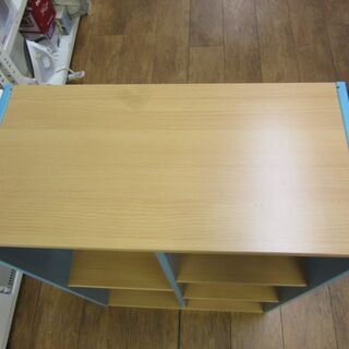 カラーボックス 幅59㎝ 側面水色 収納 ラック 棚 カラボ 大きいカラーボックス 収納家具 子供部屋 札幌 厚別店の画像