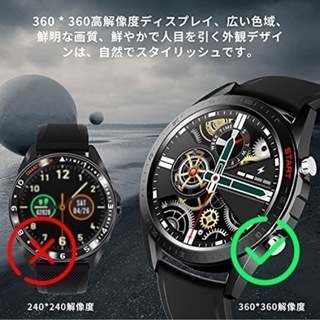 【新品未使用】スマートウォッチ smart watch 【ファッション 超薄】 カラースクリーン 活動量計 歩数計 IP68防水 ストップウォッチ 万歩計 歩数計 目覚まし時計 長座注意 長時間待機 ins/Line/Twitter/Eメール/着信＆メッセージ通知 プレゼント iPhone/Android ②の画像