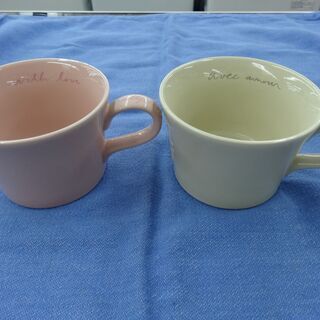タリーズコーヒー ロマンスマグ ペアセット 2015年発売 ピンク ナチュラル 札幌 西岡店　の画像