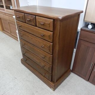 北海道 旭川家具 木古里 6段 チェスト/箪笥 ナラ材 札幌市 西野