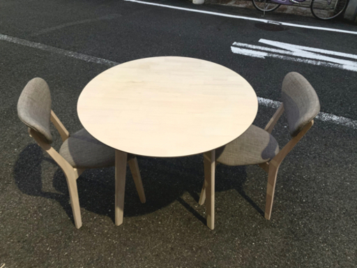 ?当日配送??3点ダイニングセット⭕️テーブル + チェア ２脚 ?　冷蔵庫　洗濯機　も出品✨?大阪　兵庫　京都　奈良　滋賀　和歌山?