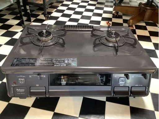 【リサイクルサービス八光　田上店　安心の3か月保証　配達・設置OK】パロマ：ガステーブルコンロ(片面焼グリル右強火力・LPガス）/PA-S42B-R-LPG
