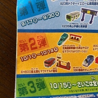 ハッピーセットのプラレールを交換しませんか？