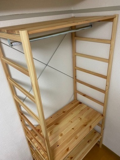 無印　パイン材ユニットシェルフ・ワードローブ