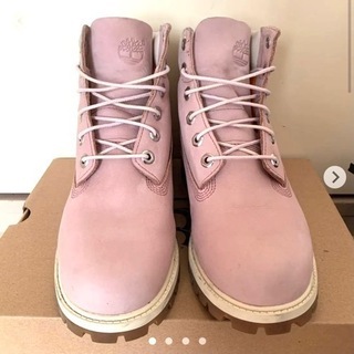 ティンバーランド Timberland ブーツ、ピンク、美品の画像