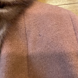 襟元、手首ミンク★カシミヤコート　未使用の画像