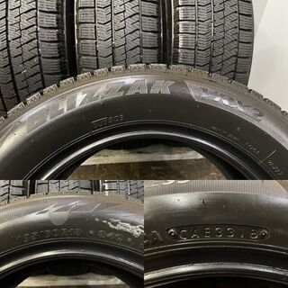BS BLIZZAK VRX2 185/60R15 15インチ スタッドレス 4本 2018年製 アクア シエンタ カローラフィールダー等　(VTK424) クレジットカード QRコード決済可能の画像