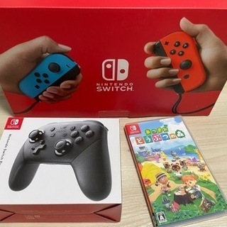 Nintendo Switch 本体、Proコントローラー、あつ森