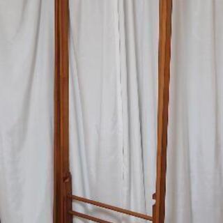 木製ハンガーラック(ダーク)折りたたみ式の画像