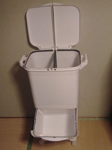 キャスター付きゴミ箱2段