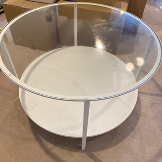 【急募！10/22まで】あげます！IKEAガラス丸テーブル