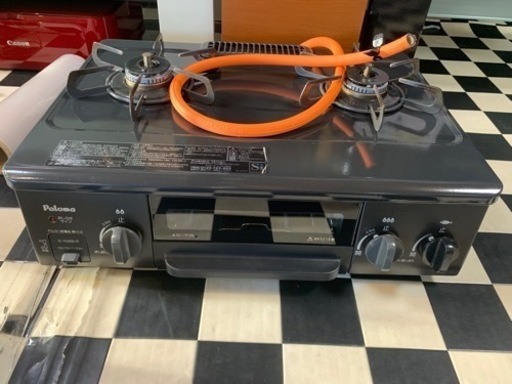 【リサイクルショップ八光　田上店　安心の3か月保証】Paloma ガステーブル コンパクト IC-N36B-R 　LPガス　2018 年製