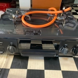 【リサイクルショップ八光　田上店　安心の3か月保証】Paloma ガステーブル コンパクト IC-N36B-R 　LPガス　2018 年製の画像