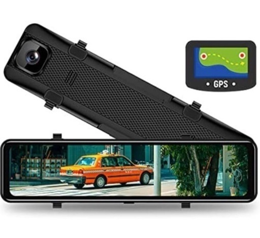 【新品未使用】ドライブレコーダー ミラー型 前後カメラ 12インチ仕様 タッチパネル 2560PフルHD 前170°後140°広角レンズ GPS搭載 超大きフルスクリーン 超鮮明夜間撮影 ドラレコ レコーダー 24時間駐車監視 衝撃録画 ループ録画 高低温度対策 取扱説明書付属 防水バックカメラ IP68 電波干渉無し