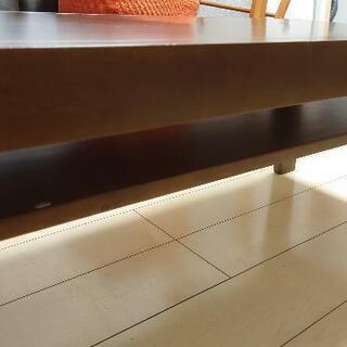 ローテーブル（ダークブラウン）マガジンラック付の画像