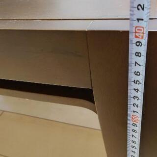 ローテーブル（ダークブラウン）マガジンラック付の画像