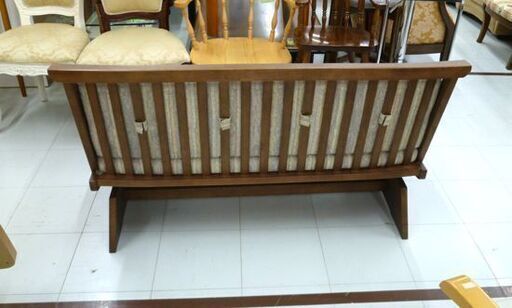 ダイニングベンチ ベンチチェア 幅125×奥行61.5×高さ75cm 椅子 ダイニング ブラウン 苫小牧西店