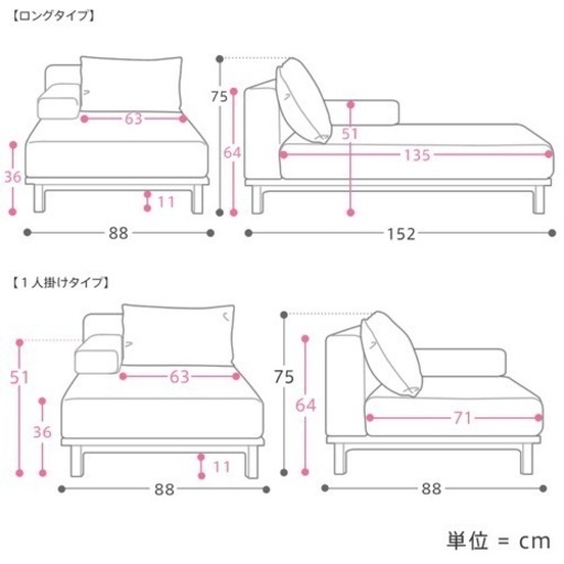 リセノカウチソファー(レクトユニットソファー)色グレー、美品