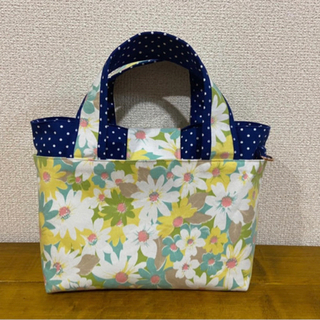 ハンドメイド　花柄トートバッグ　バックinバックの画像