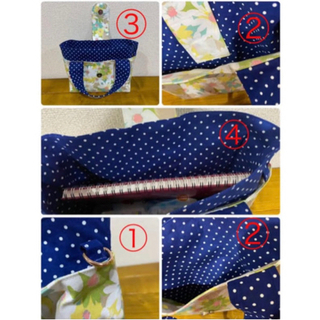 ハンドメイド　花柄トートバッグ　バックinバックの画像