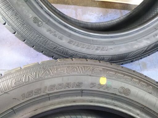 夏 ハスラー 新品 2021年【未使用】スズキ純正 165/60R15 ダンロップ エナセーブ EC300+ 日本製 ２本 15インチ