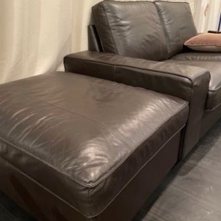 ソファ　レザー　オットマン付き！美品！