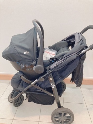 ジョイー　joie ベビーカー　キャリー　セット　黒