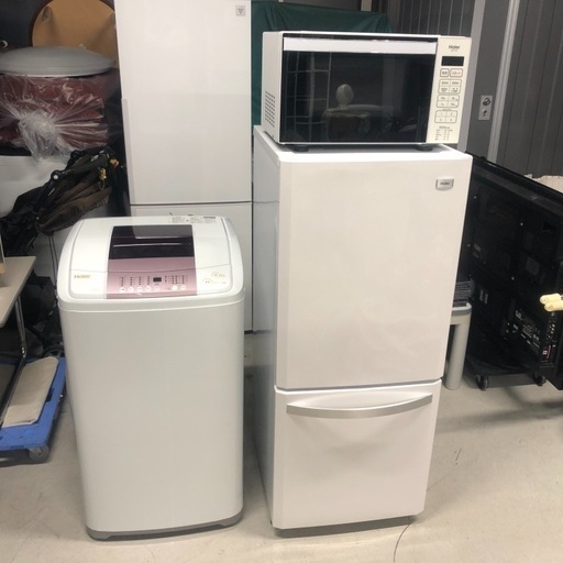 ハイアール製 家電3点セット（冷蔵庫、洗濯機、電子レンジ）