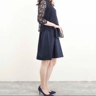 【新品未使用品】DRESS LAB 濃紺 アンサンブル ワンピースの画像