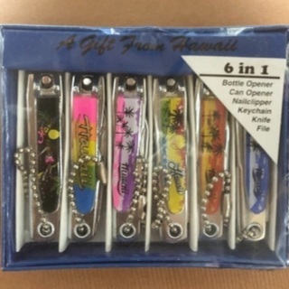 新品☆多機能爪切り6本入！ハワイで購入アロハな模様が可愛い♪