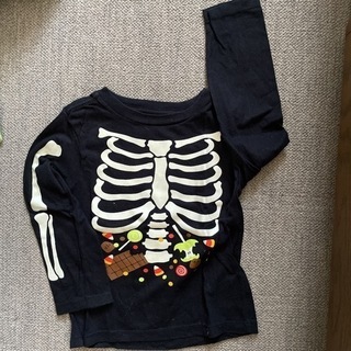 スケルトン　ハロウィン長Ｔ