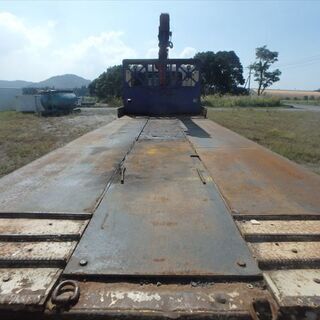 鹿児島発★三菱ふそう 大型 積載車(セルフローダー)・クレーン付★の画像