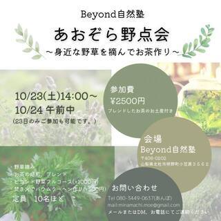 あおぞら野点会　～身近な野草を摘んでお茶作り～ 
