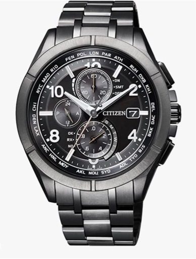新品未使用　アテッサ CITIZEN エコドライブ　ブラックチタン　ダイレクトフライト　AT8166-59E メンズ