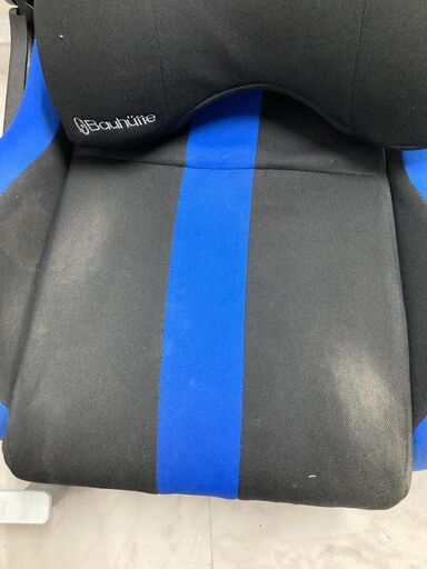■中古品 Bauhutte バウヒュッテ ゲーミング座椅子 ゲーミングチェア 汚れあり マット付き オンラインゲーム◎