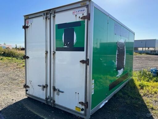 横扉付【格安】2トン箱 幅216ｃｍ長さ454ｃｍ高さ235ｃｍ コンテナ 物置 倉庫 アルミ箱 格安提携先運送会社あり　江別市角山