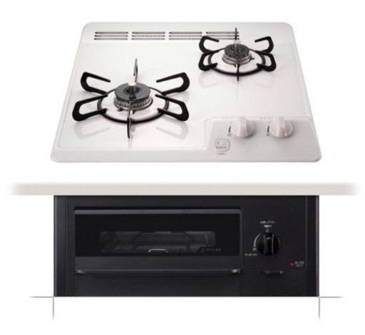 コンパクトキッチン2口