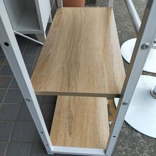【着払い対応可能！！旧鹿児島市内送料無料】 リサイクルストアスターズ城西店 パーソナルデスク　ホワイト×ナチュラルの画像